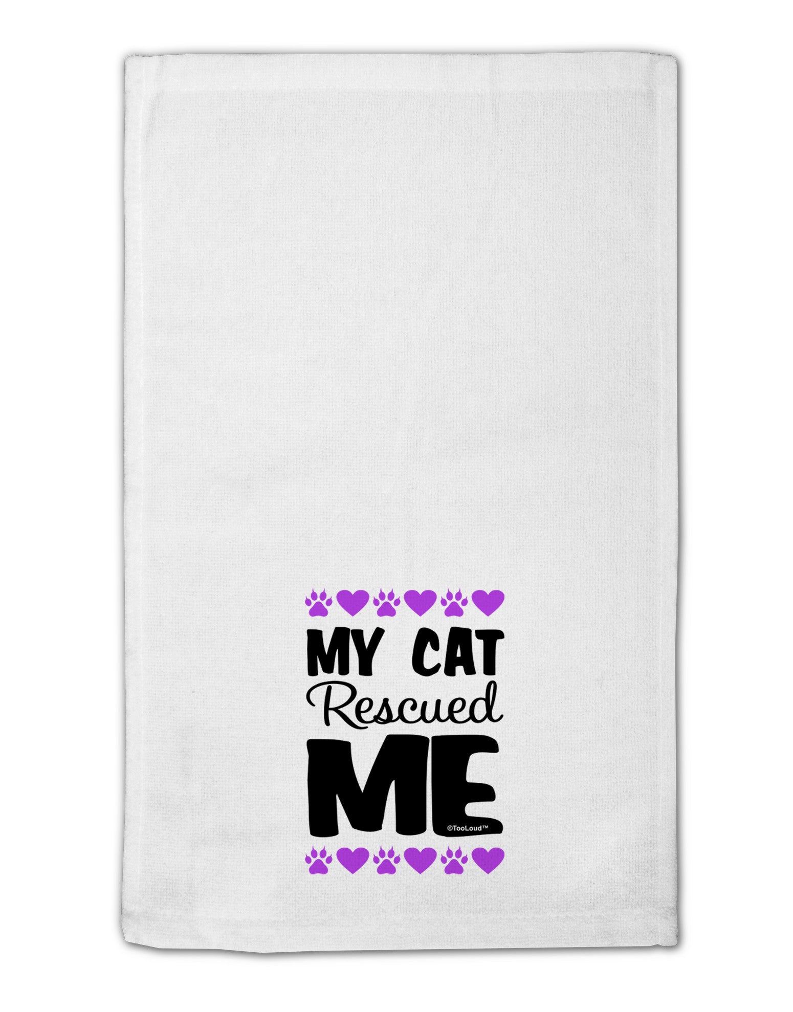 My Cat Rescued Me 11&#x22;x18&#x22; Dish Fingertip Towel-Fingertip Towel-TooLoud-White-Davson Sales