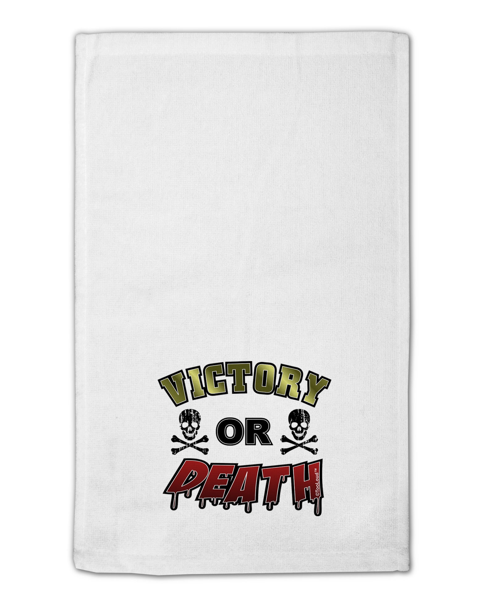 TooLoud Victory Or Death 11&#x22;x18&#x22; Dish Fingertip Towel-Fingertip Towel-TooLoud-White-Davson Sales