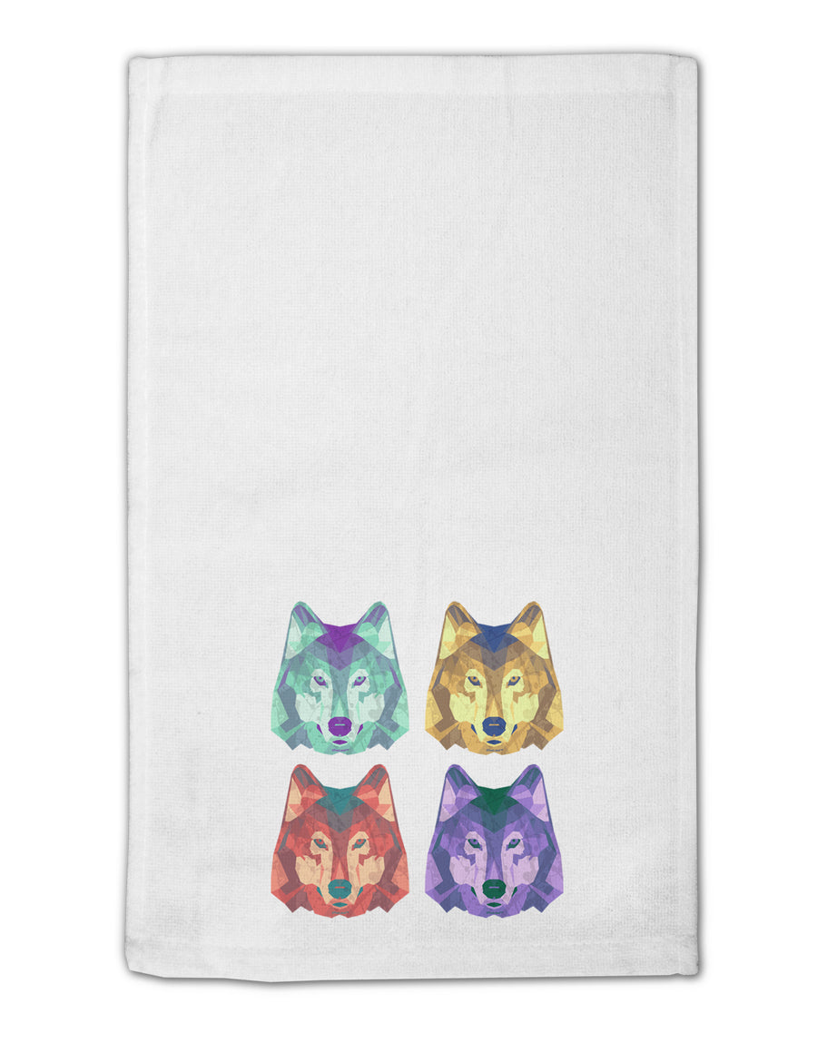 Geometric Wolf Head Pop Art 11&#x22;x18&#x22; Dish Fingertip Towel by TooLoud-Fingertip Towel-TooLoud-White-Davson Sales