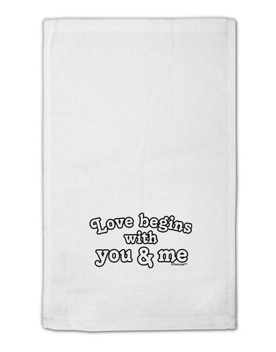 Love Begins With You and Me 11&#x22;x18&#x22; Dish Fingertip Towel by TooLoud-Fingertip Towel-TooLoud-White-Davson Sales