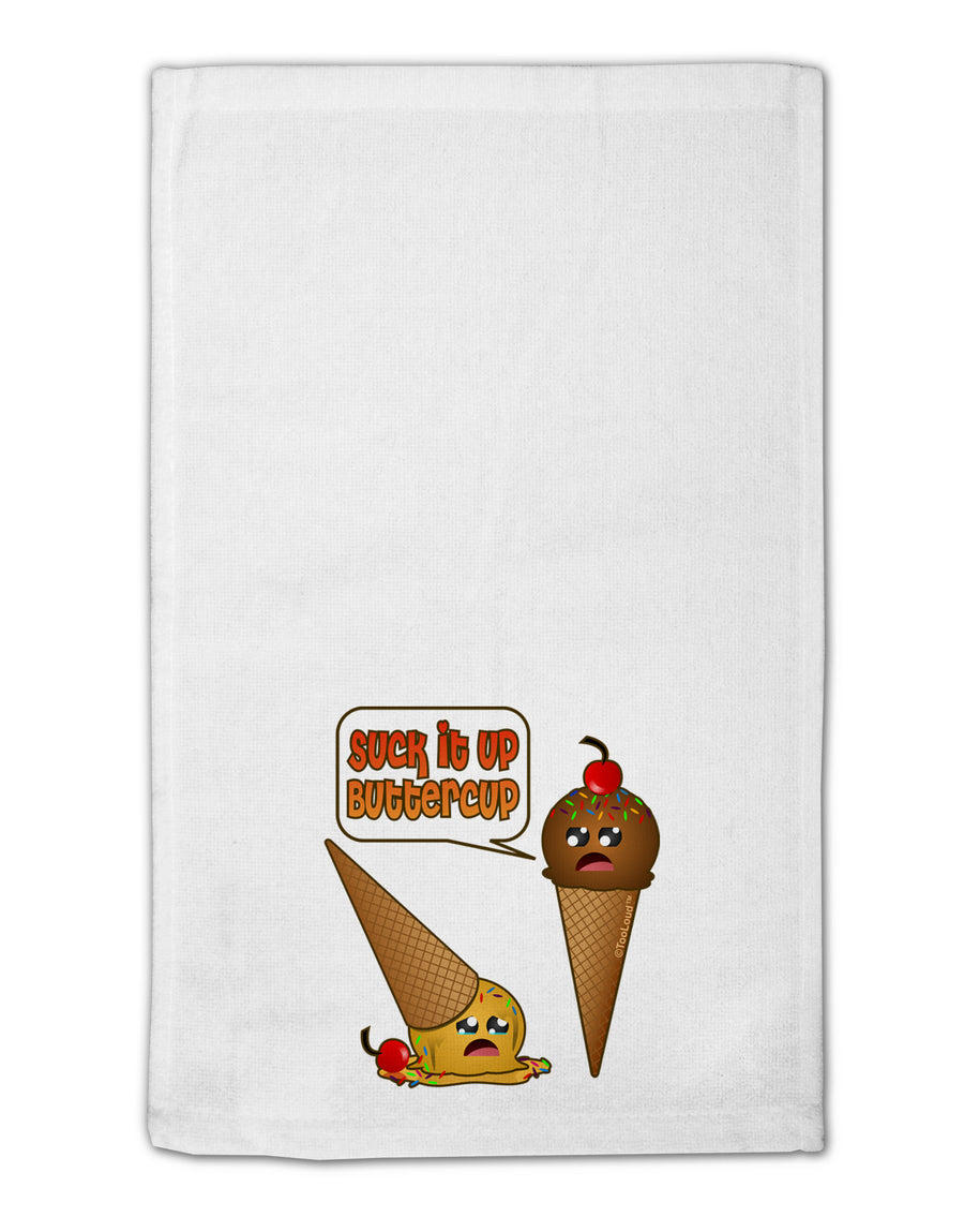 Suck It Up Buttercup Icecream 11&#x22;x18&#x22; Dish Fingertip Towel-Fingertip Towel-TooLoud-White-Davson Sales