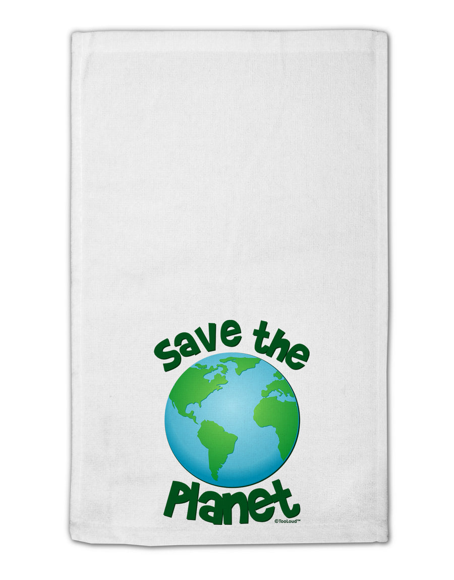 Save the Planet - Earth 11&#x22;x18&#x22; Dish Fingertip Towel-Fingertip Towel-TooLoud-White-Davson Sales