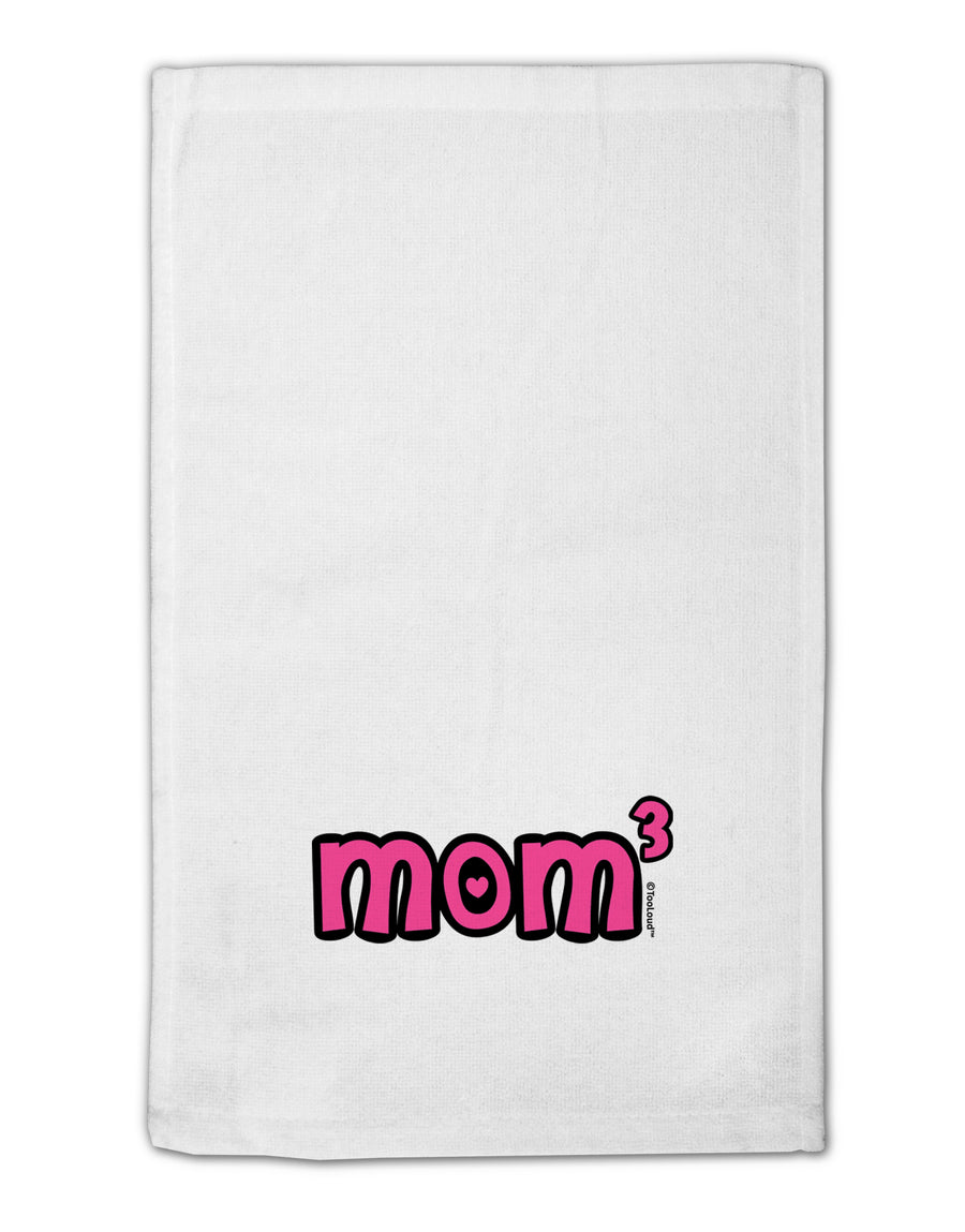 Mom Cubed - Cute Mom of Three Design 11&#x22;x18&#x22; Dish Fingertip Towel by TooLoud-Fingertip Towel-TooLoud-White-Davson Sales