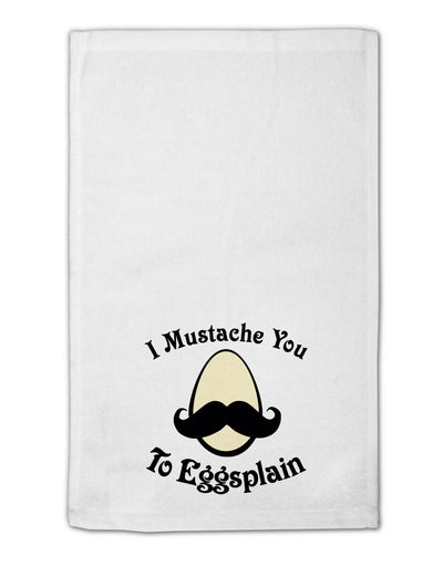 I Mustache You To Eggsplain 11&#x22;x18&#x22; Dish Fingertip Towel-Fingertip Towel-TooLoud-White-Davson Sales