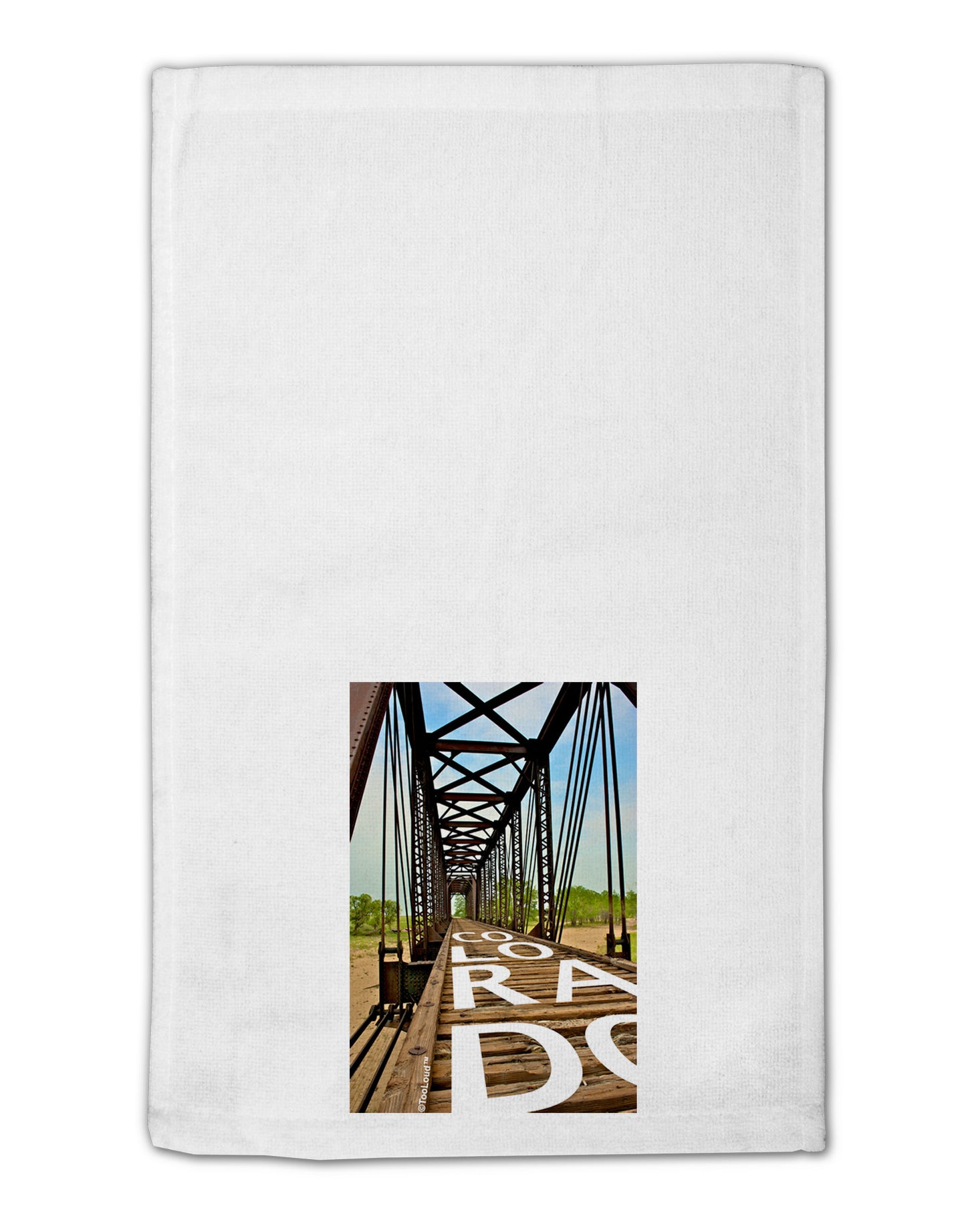 Colorado Bridge Text 11&#x22;x18&#x22; Dish Fingertip Towel-Fingertip Towel-TooLoud-White-Davson Sales