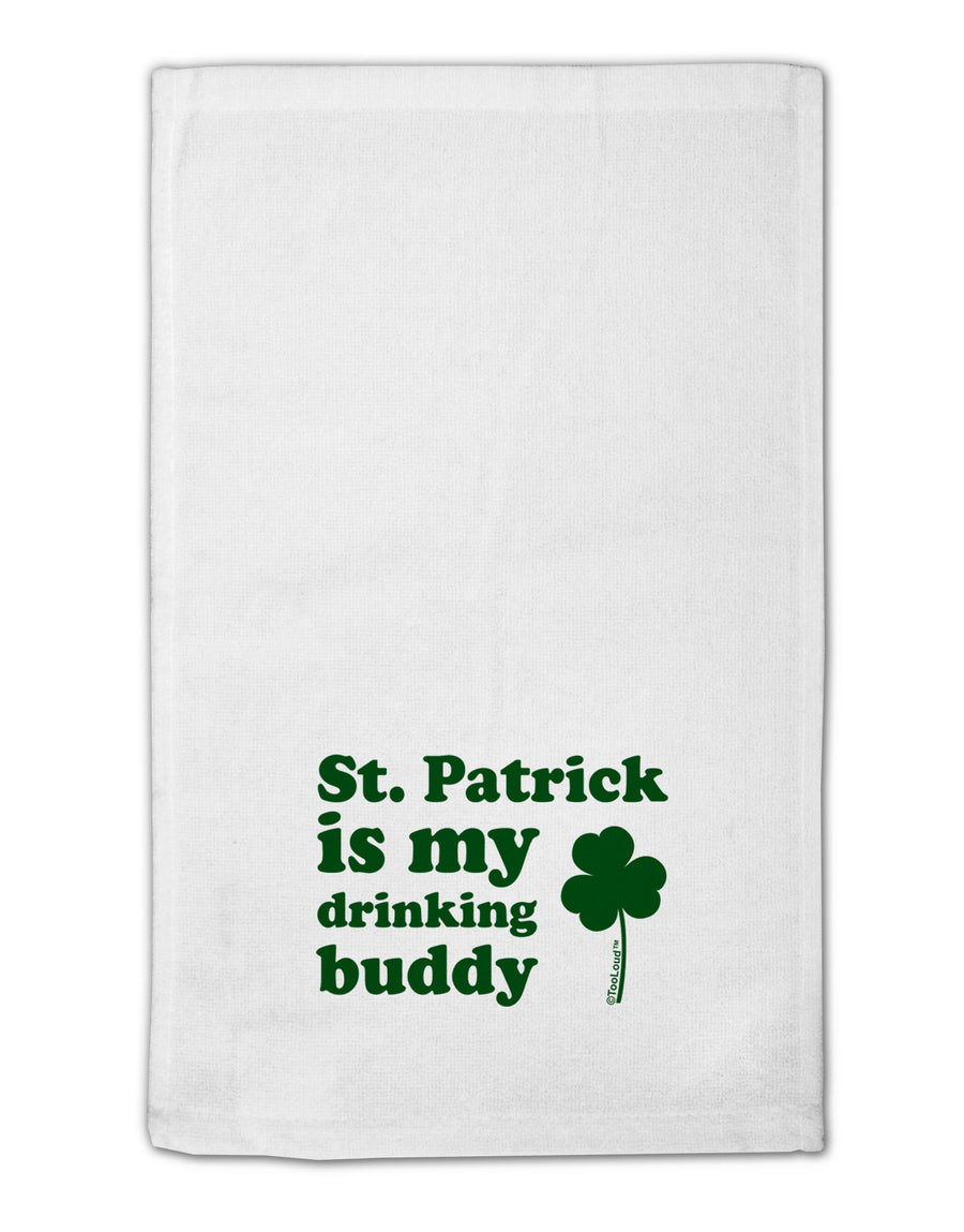 St Patrick is my Drinking Buddy 11&#x22;x18&#x22; Dish Fingertip Towel-Fingertip Towel-TooLoud-White-Davson Sales