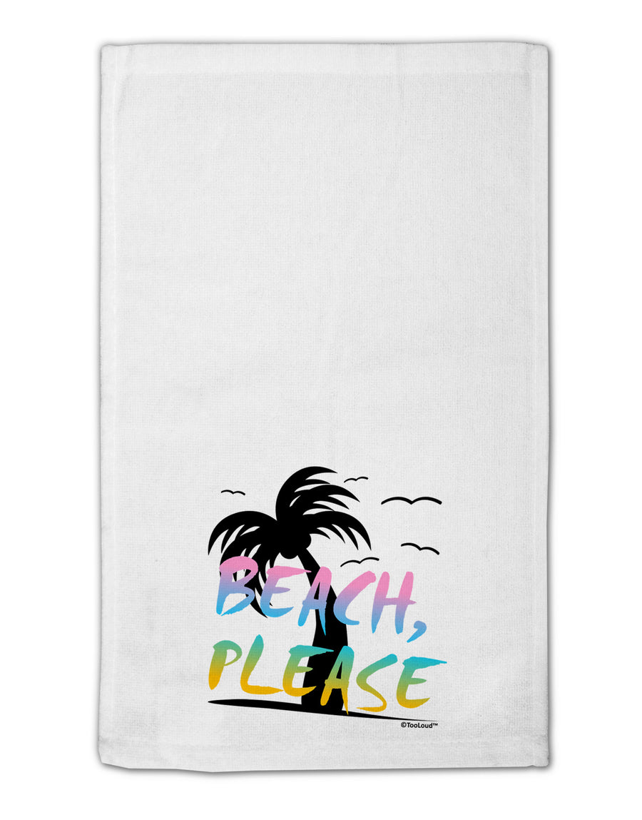 Beach Please - Summer Colors with Palm Trees 11&#x22;x18&#x22; Dish Fingertip Towel-Fingertip Towel-TooLoud-White-Davson Sales