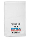 Wake Up Be A Hero Repeat 11&#x22;x18&#x22; Dish Fingertip Towel by TooLoud-Fingertip Towel-TooLoud-White-Davson Sales