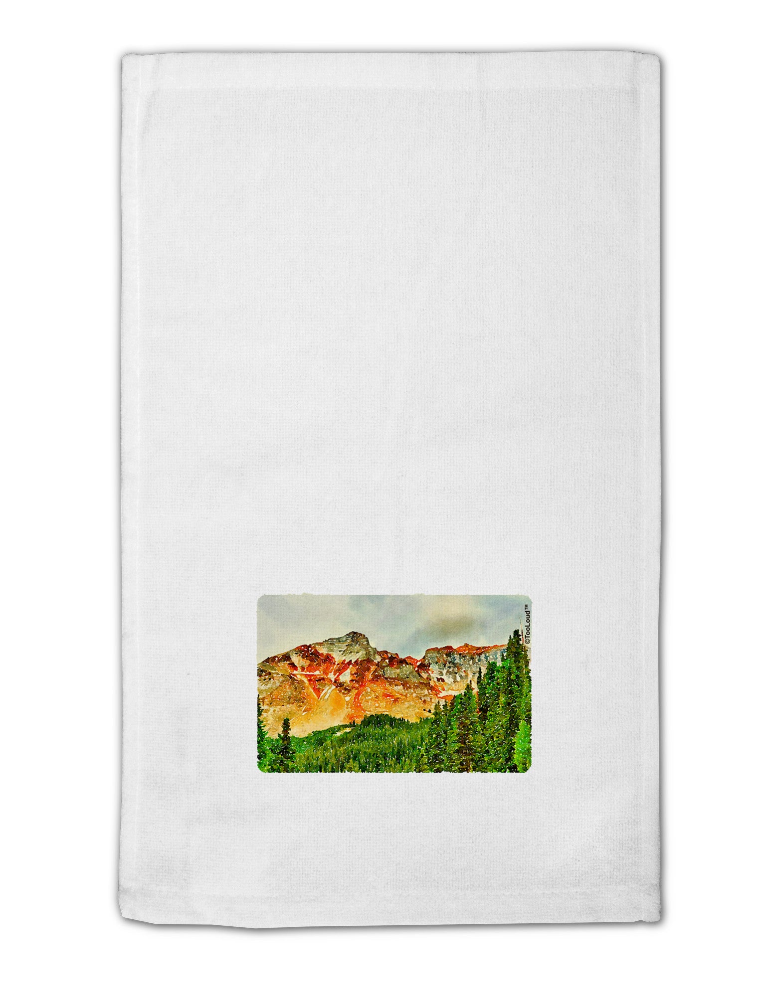 Colorado Forrest Watercolor 11&#x22;x18&#x22; Dish Fingertip Towel-Fingertip Towel-TooLoud-White-Davson Sales
