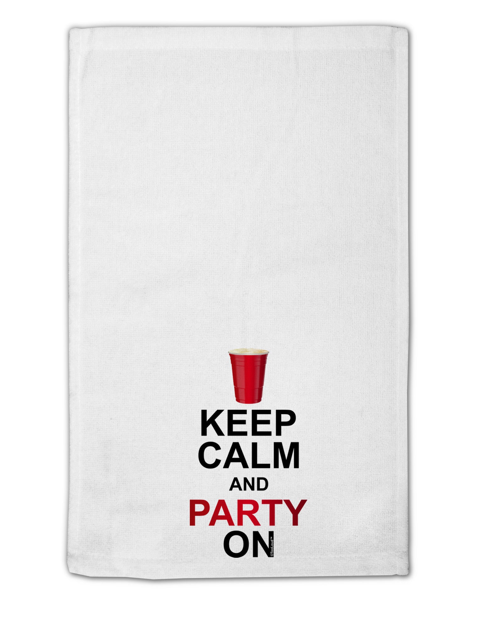 Keep Calm - Party Beer 11&#x22;x18&#x22; Dish Fingertip Towel-Fingertip Towel-TooLoud-White-Davson Sales