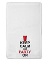 Keep Calm - Party Beer 11&#x22;x18&#x22; Dish Fingertip Towel-Fingertip Towel-TooLoud-White-Davson Sales