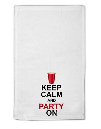 Keep Calm - Party Beer 11&#x22;x18&#x22; Dish Fingertip Towel-Fingertip Towel-TooLoud-White-Davson Sales