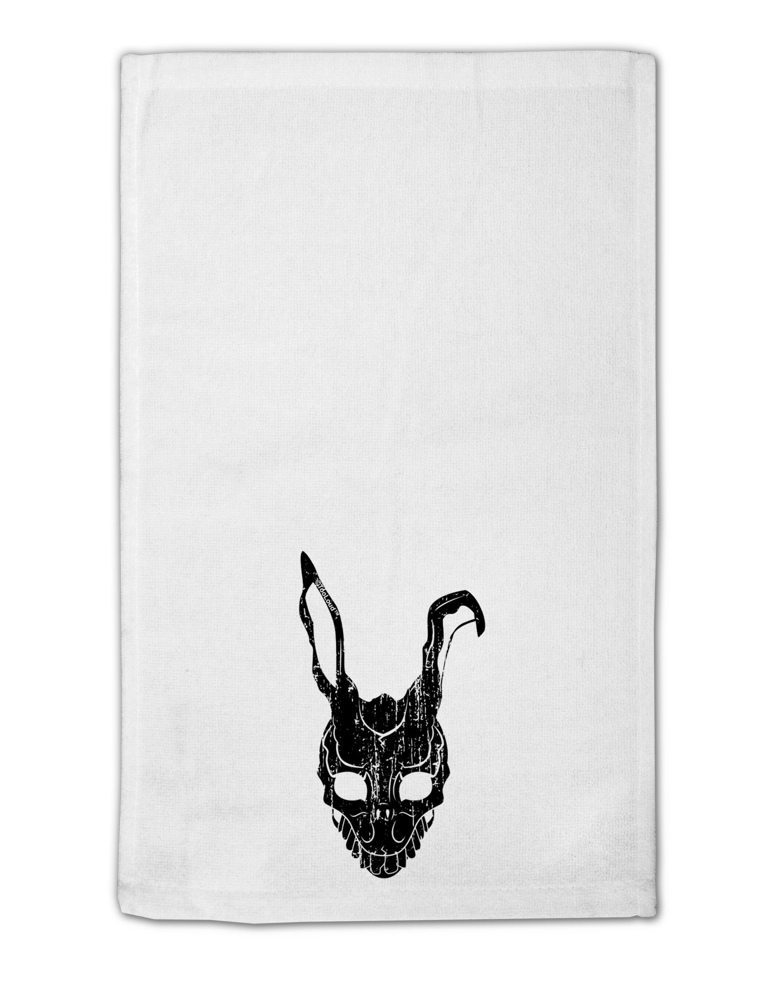 Scary Bunny Face Black Distressed 11&#x22;x18&#x22; Dish Fingertip Towel-Fingertip Towel-TooLoud-White-Davson Sales