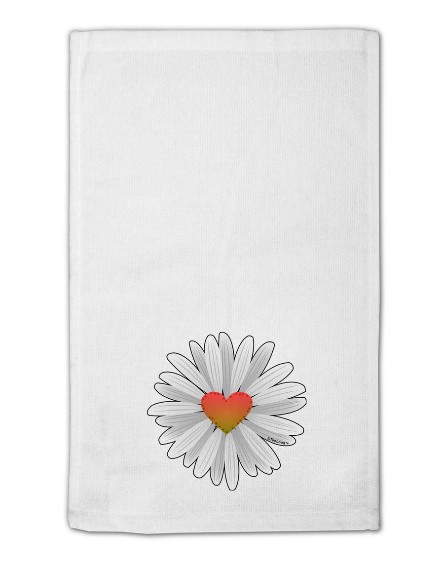 Pretty Daisy Heart 11"x18" Dish Fingertip Towel-Fingertip Towel-TooLoud-Davson Sales