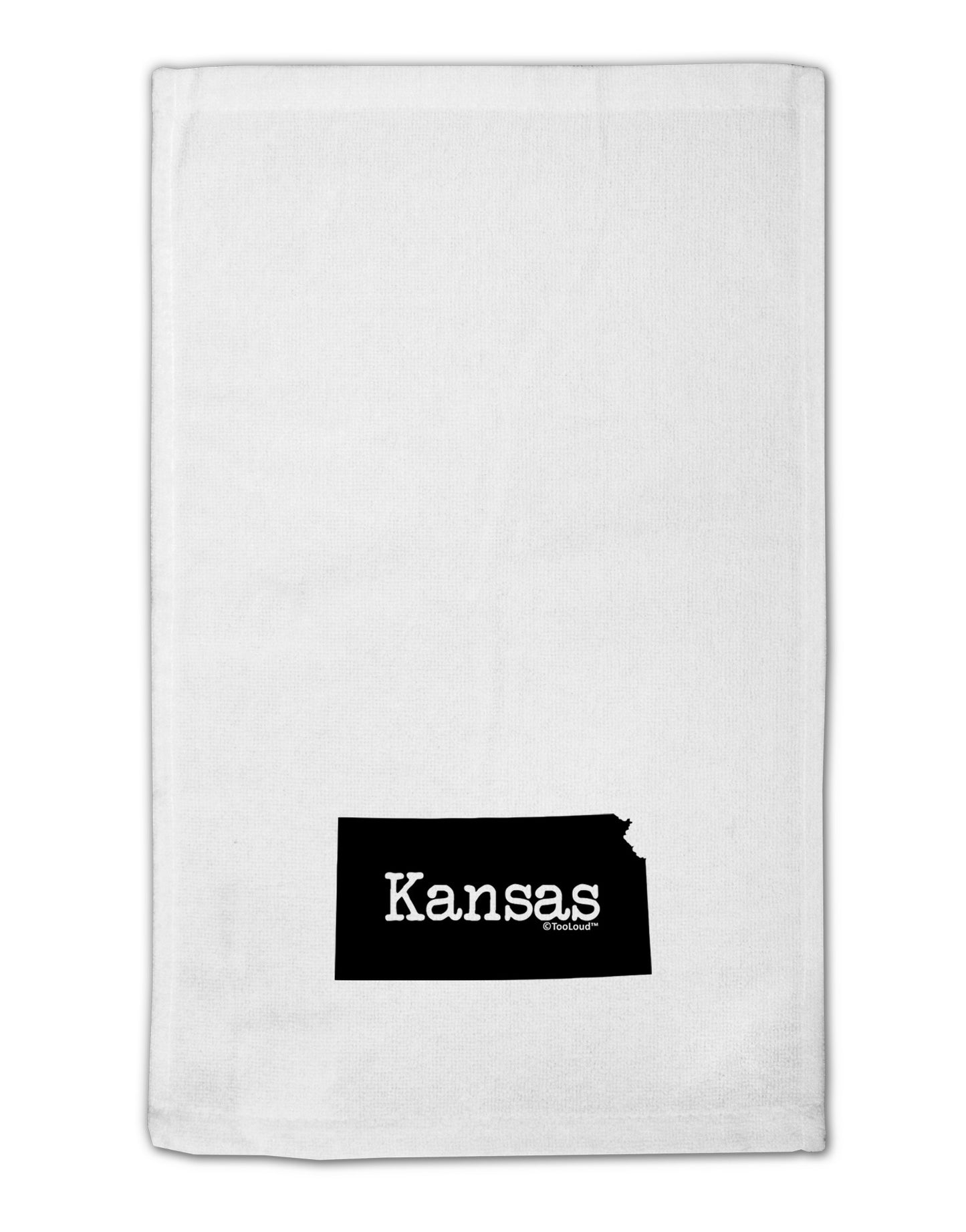 Kansas - United States Shape 11&#x22;x18&#x22; Dish Fingertip Towel-Fingertip Towel-TooLoud-White-Davson Sales