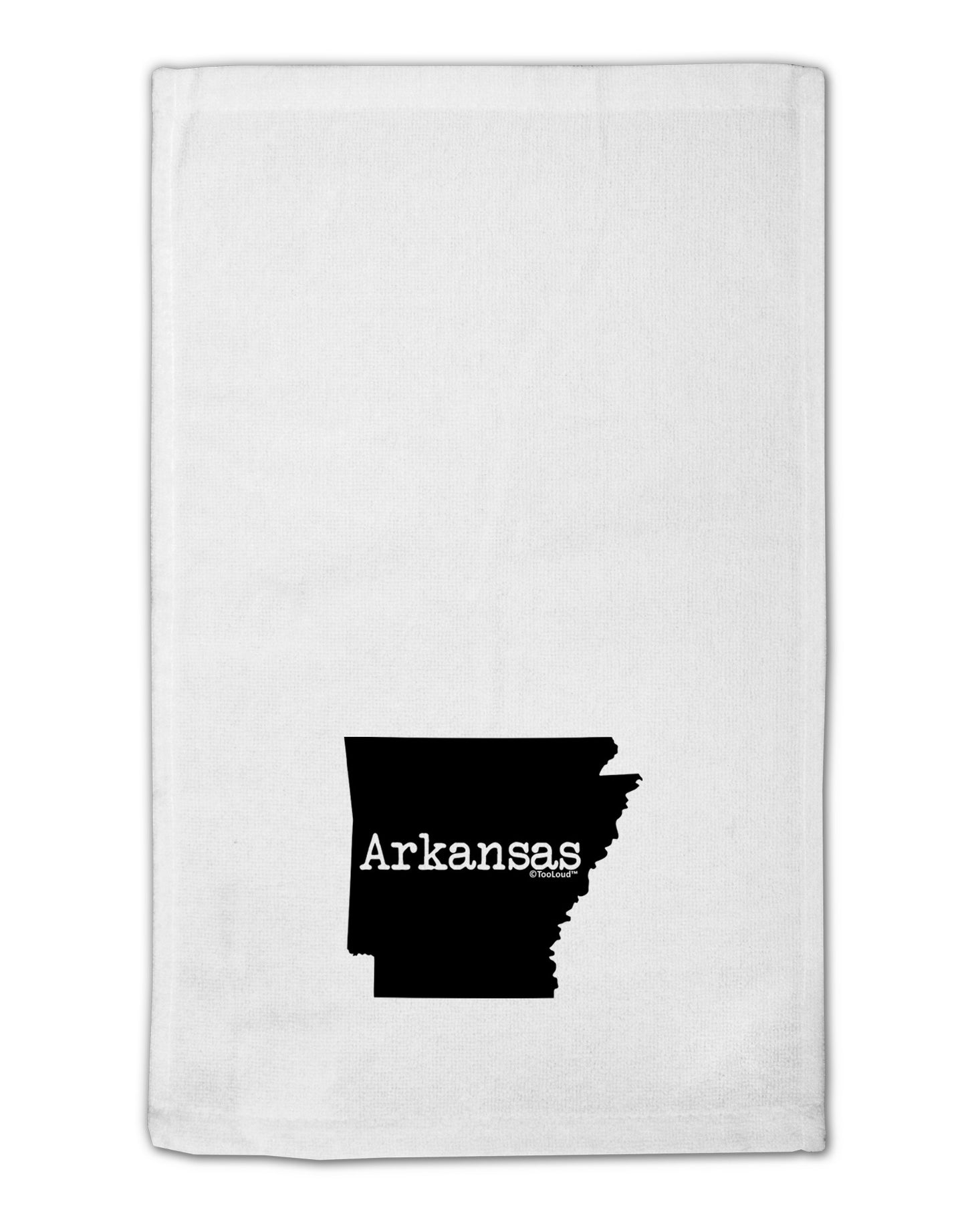 Arkansas - United States Shape 11&#x22;x18&#x22; Dish Fingertip Towel-Fingertip Towel-TooLoud-White-Davson Sales