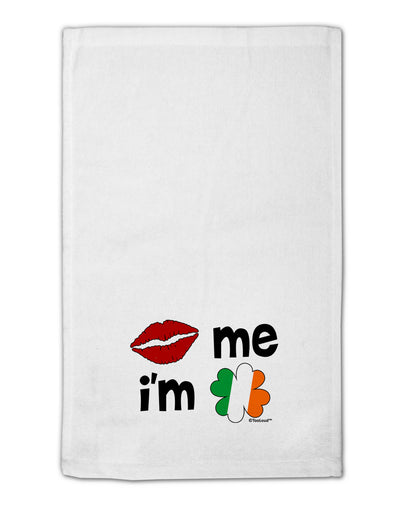 Kiss and Irish Flag Shamrock - Kiss Me I'm Irish 11&#x22;x18&#x22; Dish Fingertip Towel by TooLoud-Fingertip Towel-TooLoud-White-Davson Sales