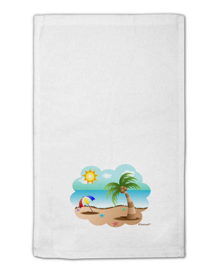 Fun Summer Beach Scene 11&#x22;x18&#x22; Dish Fingertip Towel by TooLoud-Fingertip Towel-TooLoud-White-Davson Sales