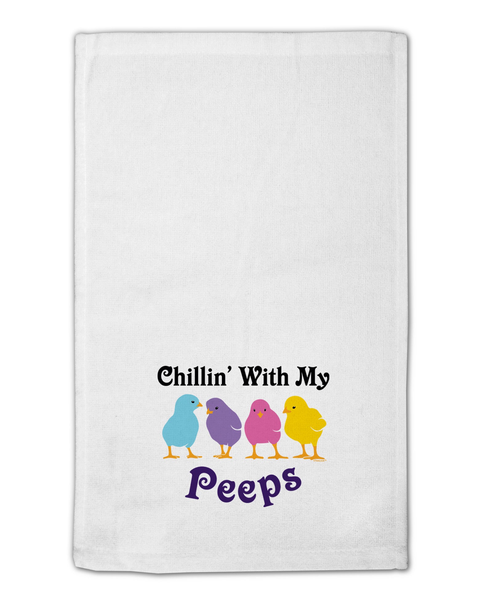 Chillin With My Peeps 11&#x22;x18&#x22; Dish Fingertip Towel-Fingertip Towel-TooLoud-White-Davson Sales