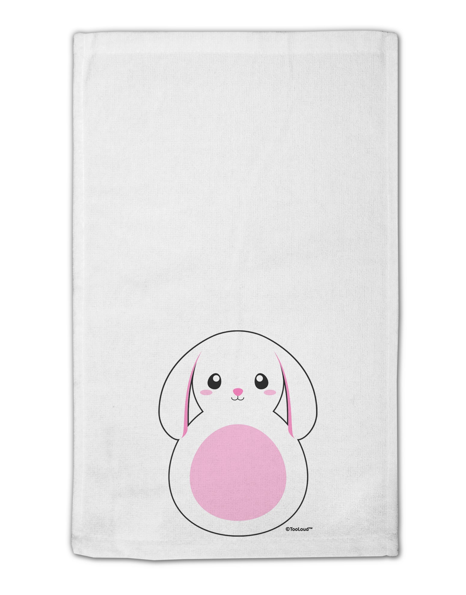 Cute Bunny with Floppy Ears - Pink 11&#x22;x18&#x22; Dish Fingertip Towel by TooLoud-Fingertip Towel-TooLoud-White-Davson Sales