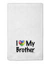 I Heart My Brother - Autism Awareness 11&#x22;x18&#x22; Dish Fingertip Towel by TooLoud-Fingertip Towel-TooLoud-White-Davson Sales