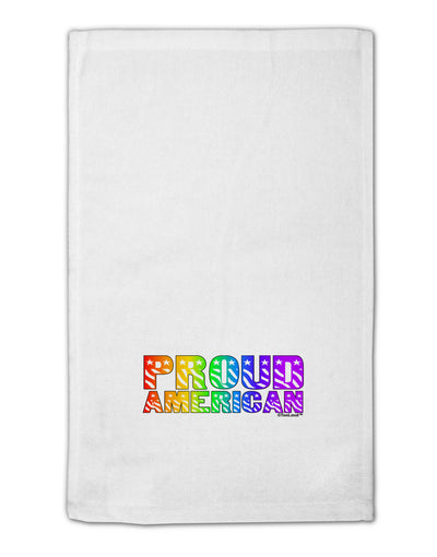 Proud American Rainbow Text 11&#x22;x18&#x22; Dish Fingertip Towel by TooLoud-Fingertip Towel-TooLoud-White-Davson Sales