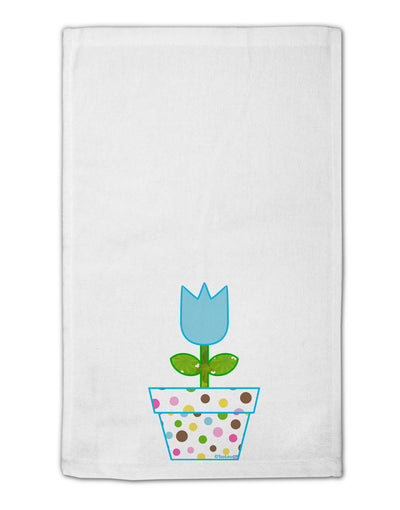 Easter Tulip Design - Blue 11&#x22;x18&#x22; Dish Fingertip Towel by TooLoud-Fingertip Towel-TooLoud-White-Davson Sales