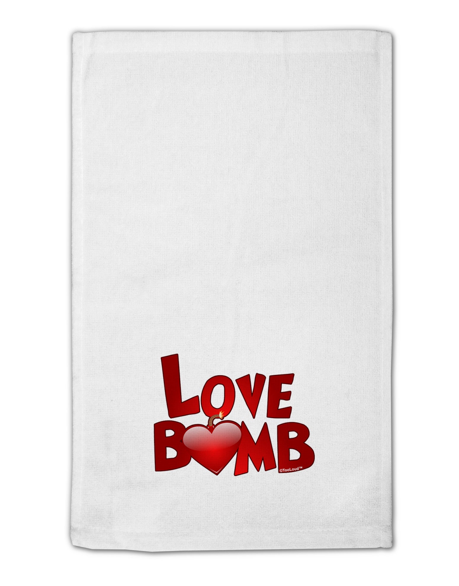 Love Bomb Text 11&#x22;x18&#x22; Dish Fingertip Towel-Fingertip Towel-TooLoud-White-Davson Sales