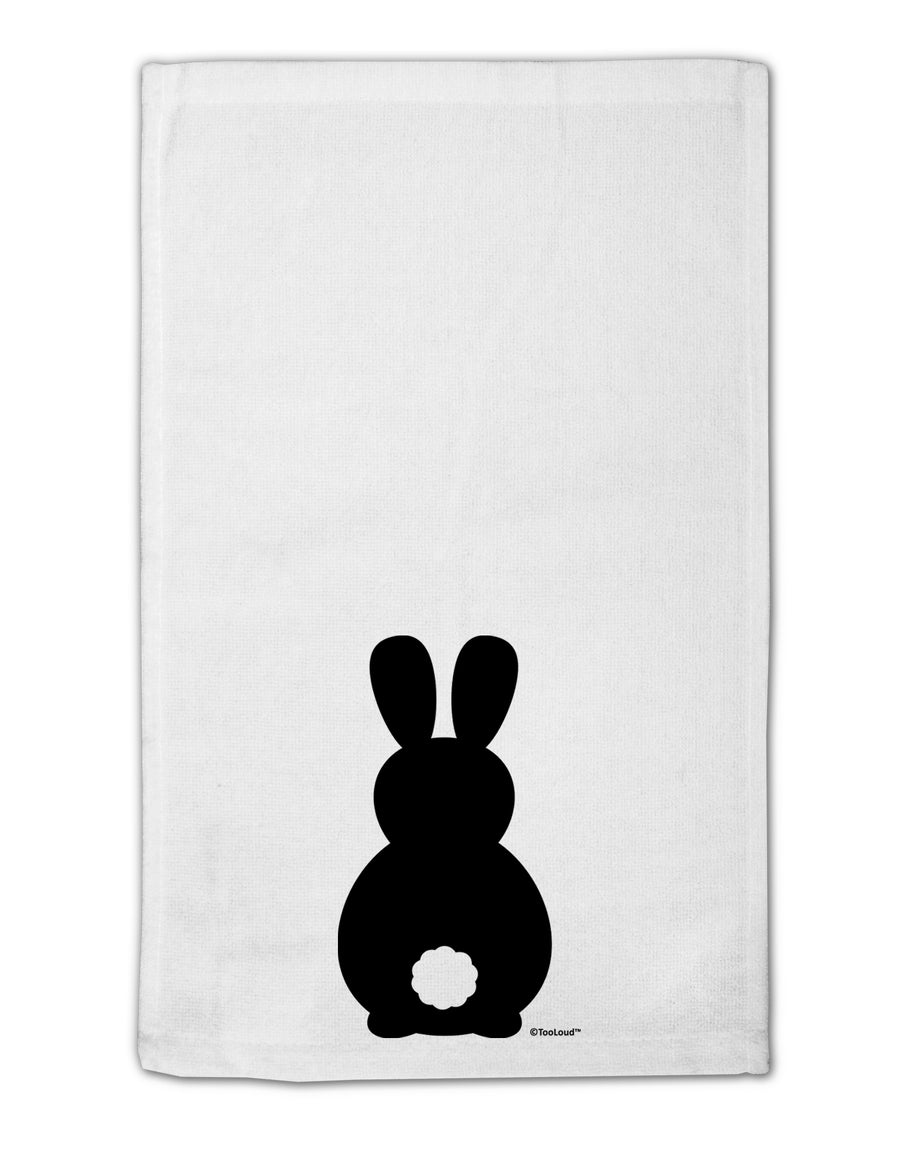 Cute Bunny Silhouette with Tail 11&#x22;x18&#x22; Dish Fingertip Towel by TooLoud-Fingertip Towel-TooLoud-White-Davson Sales