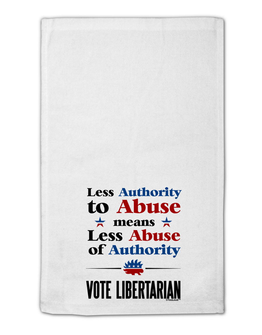 Libertarian Against Authority Abuse 11&#x22;x18&#x22; Dish Fingertip Towel-Fingertip Towel-TooLoud-White-Davson Sales