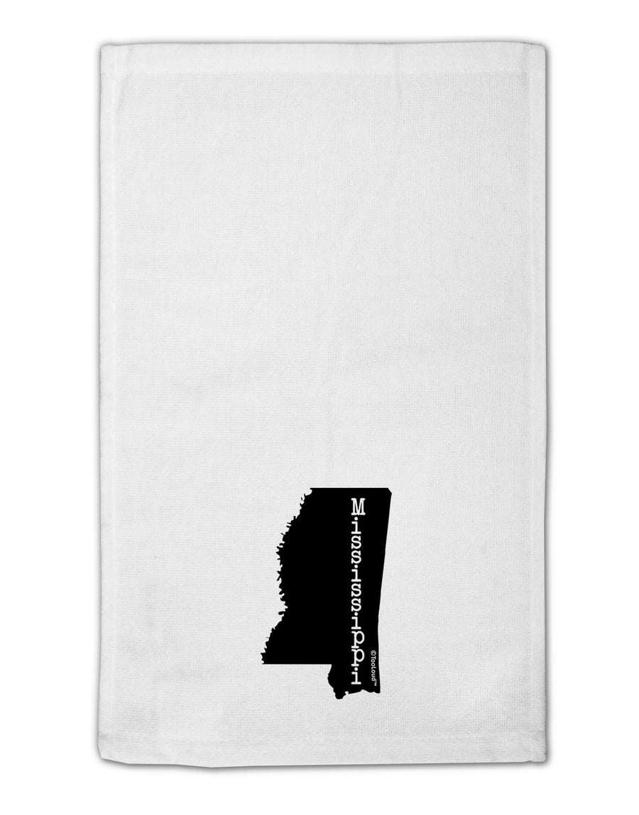 Mississippi - United States Shape 11&#x22;x18&#x22; Dish Fingertip Towel-Fingertip Towel-TooLoud-White-Davson Sales