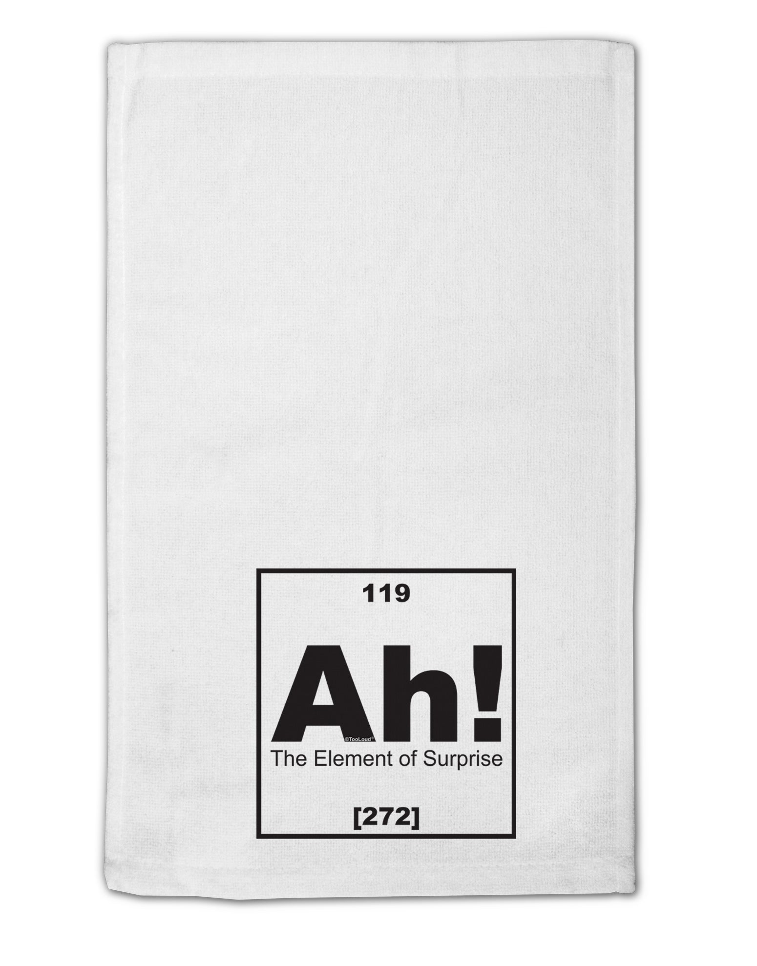 Ah the Element of Surprise Funny Science 11&#x22;x18&#x22; Dish Fingertip Towel by TooLoud-Fingertip Towel-TooLoud-White-Davson Sales