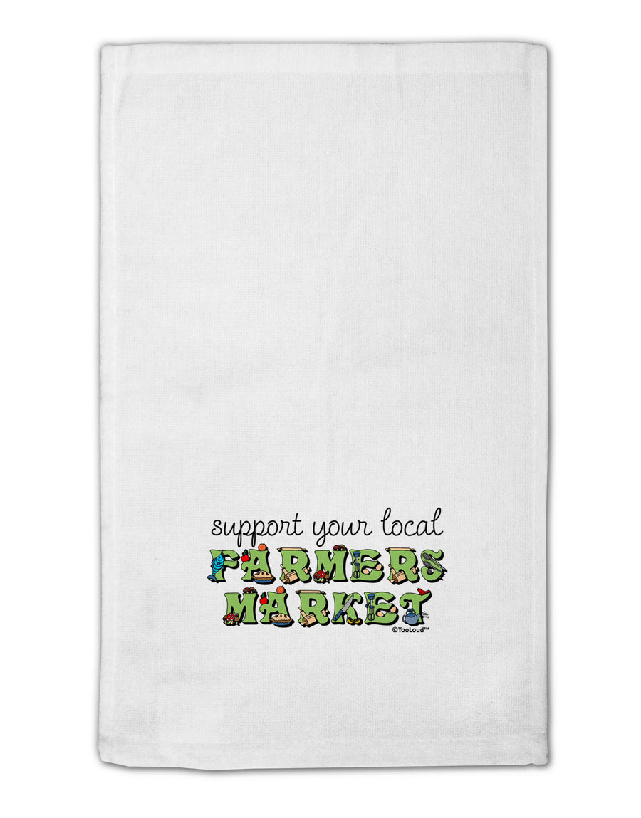 Support Your Local Farmers Market - Color 11&#x22;x18&#x22; Dish Fingertip Towel-Fingertip Towel-TooLoud-White-Davson Sales