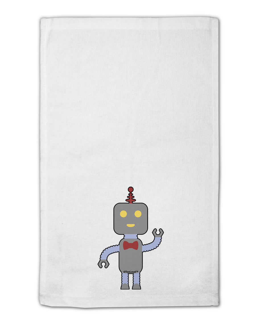 Cute Robot Male 11&#x22;x18&#x22; Dish Fingertip Towel by TooLoud-Fingertip Towel-TooLoud-White-Davson Sales