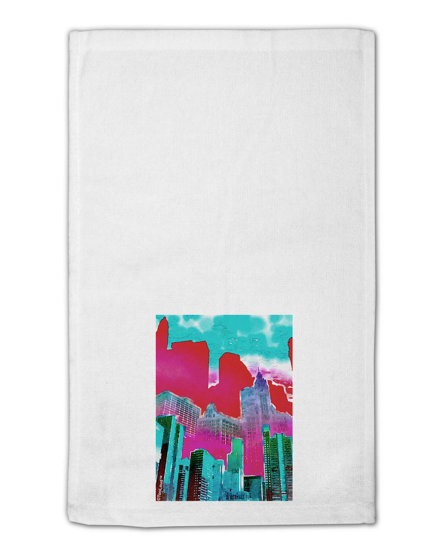 Chicago Abstract 2 Watercolor 11&#x22;x18&#x22; Dish Fingertip Towel-Fingertip Towel-TooLoud-White-Davson Sales