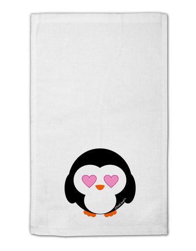 Cute Penguin - Heart Eyes 11&#x22;x18&#x22; Dish Fingertip Towel by TooLoud-Fingertip Towel-TooLoud-White-Davson Sales