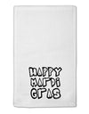 Happy Mardi Gras Text 2 BnW 11&#x22;x18&#x22; Dish Fingertip Towel-Fingertip Towel-TooLoud-White-Davson Sales