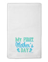 My First Mother's Day - Baby Feet - Blue 11&#x22;x18&#x22; Dish Fingertip Towel by TooLoud-Fingertip Towel-TooLoud-White-Davson Sales