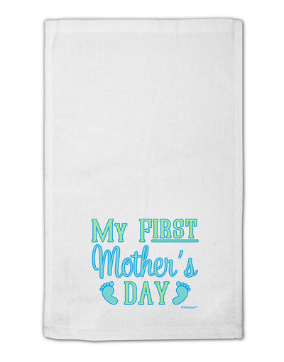 My First Mother's Day - Baby Feet - Blue 11&#x22;x18&#x22; Dish Fingertip Towel by TooLoud-Fingertip Towel-TooLoud-White-Davson Sales