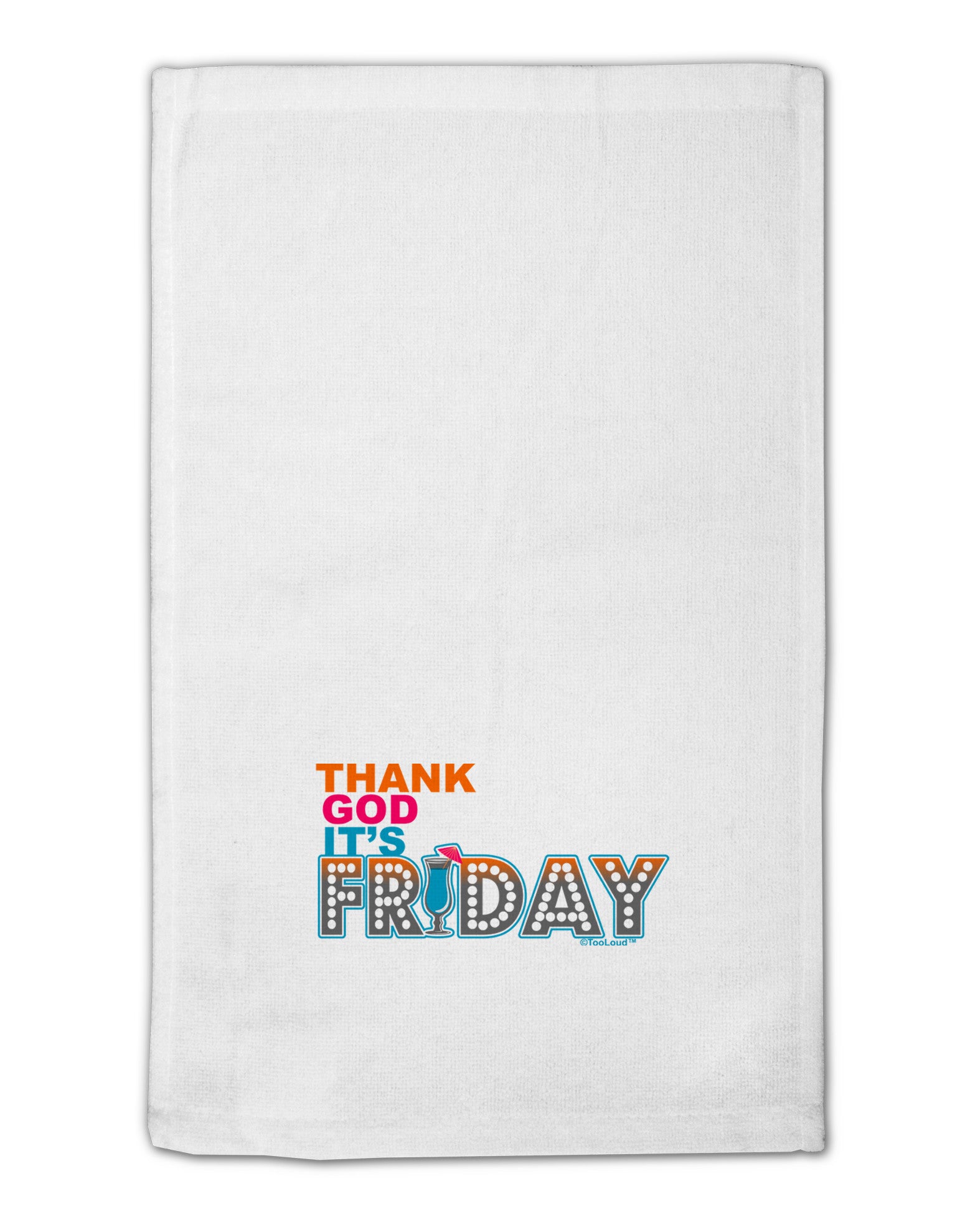 Thank God It's Friday Mixed Drink 11&#x22;x18&#x22; Dish Fingertip Towel-Fingertip Towel-TooLoud-White-Davson Sales