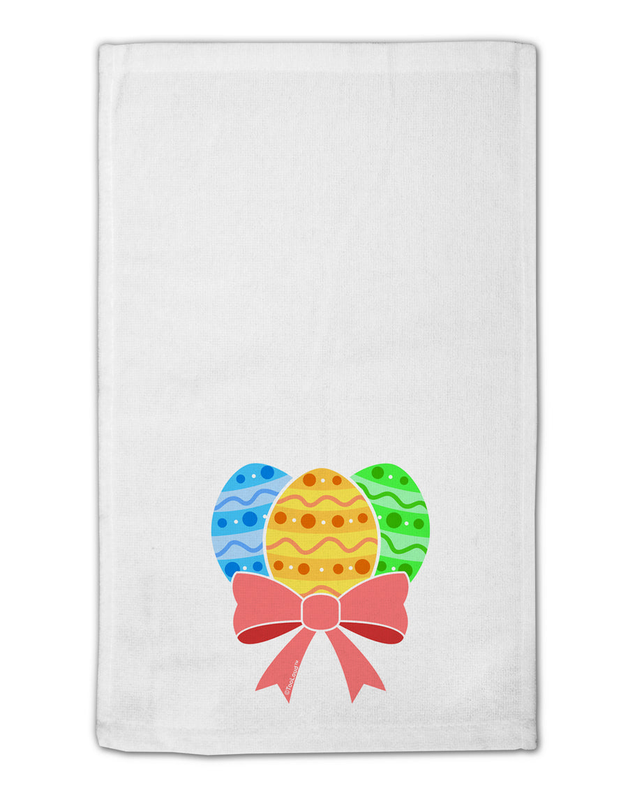 Easter Eggs With Bow 11&#x22;x18&#x22; Dish Fingertip Towel by TooLoud-Fingertip Towel-TooLoud-White-Davson Sales