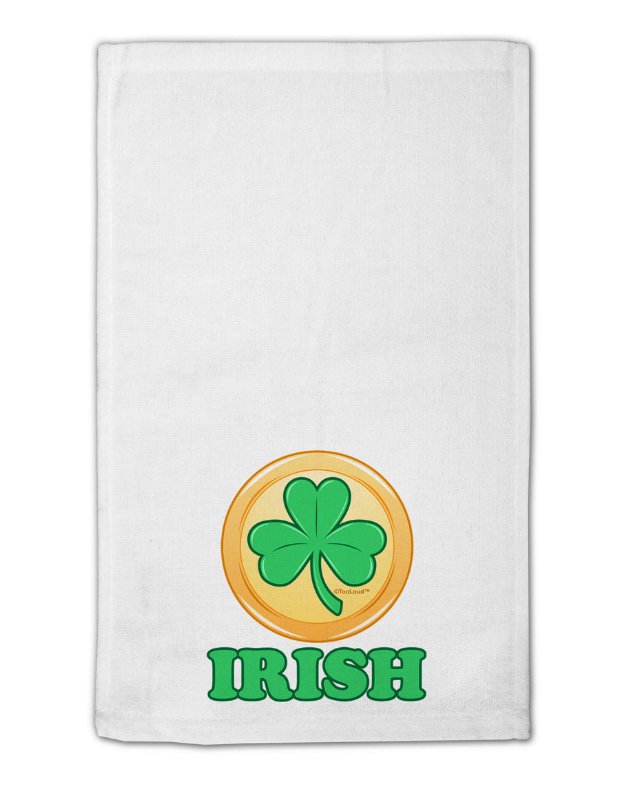 Shamrock Button - Irish 11&#x22;x18&#x22; Dish Fingertip Towel by TooLoud-Fingertip Towel-TooLoud-White-Davson Sales