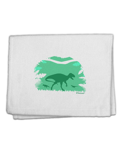 Dinosaur Silhouettes - Jungle 11&#x22;x18&#x22; Dish Fingertip Towel by TooLoud-Fingertip Towel-TooLoud-White-Davson Sales