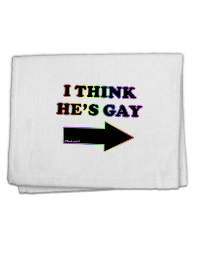 I Think He's Gay Right 11&#x22;x18&#x22; Dish Fingertip Towel by TooLoud-Fingertip Towel-TooLoud-White-Davson Sales