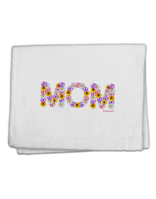 Mom Flowers Design 11&#x22;x18&#x22; Dish Fingertip Towel by TooLoud-Fingertip Towel-TooLoud-White-Davson Sales