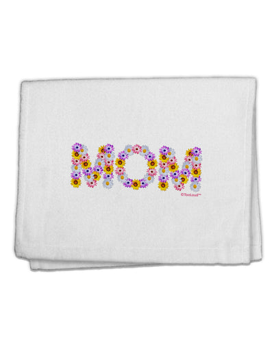 Mom Flowers Design 11&#x22;x18&#x22; Dish Fingertip Towel by TooLoud-Fingertip Towel-TooLoud-White-Davson Sales