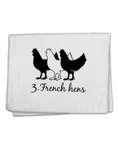 Three French Hens Text 11&#x22;x18&#x22; Dish Fingertip Towel-Fingertip Towel-TooLoud-White-Davson Sales