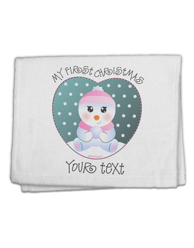 Personalized My First Christmas Snowbaby Girl 11&#x22;x18&#x22; Dish Fingertip Towel-Fingertip Towel-TooLoud-White-Davson Sales