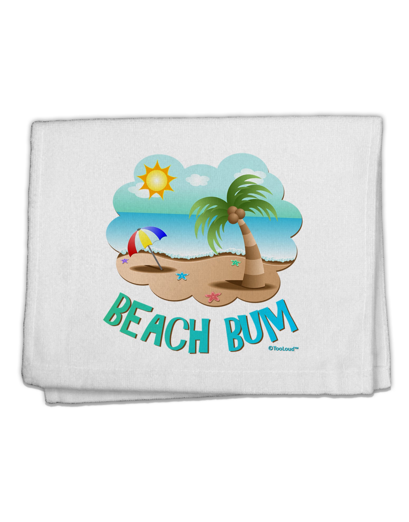 Fun Summer Beach Scene - Beach Bum 11&#x22;x18&#x22; Dish Fingertip Towel by TooLoud-Fingertip Towel-TooLoud-White-Davson Sales