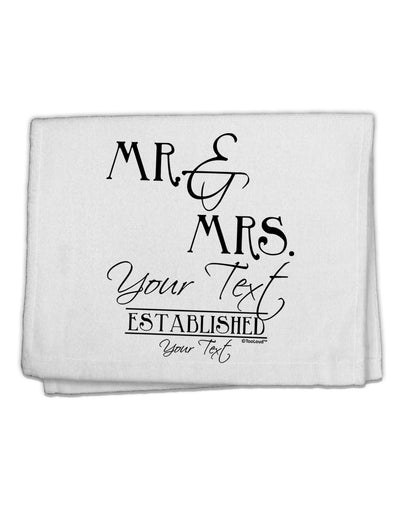 Personalized Mr and Mrs -Name- Established -Date- Design 11&#x22;x18&#x22; Dish Fingertip Towel-Fingertip Towel-TooLoud-White-Davson Sales